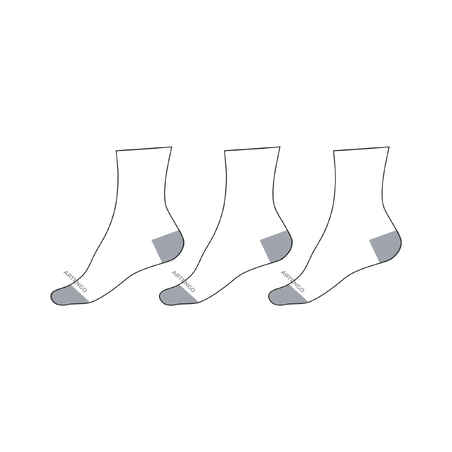 CHAUSSETTES TENNIS ENFANT  HAUTES RS 160 BLANC LOT DE 3