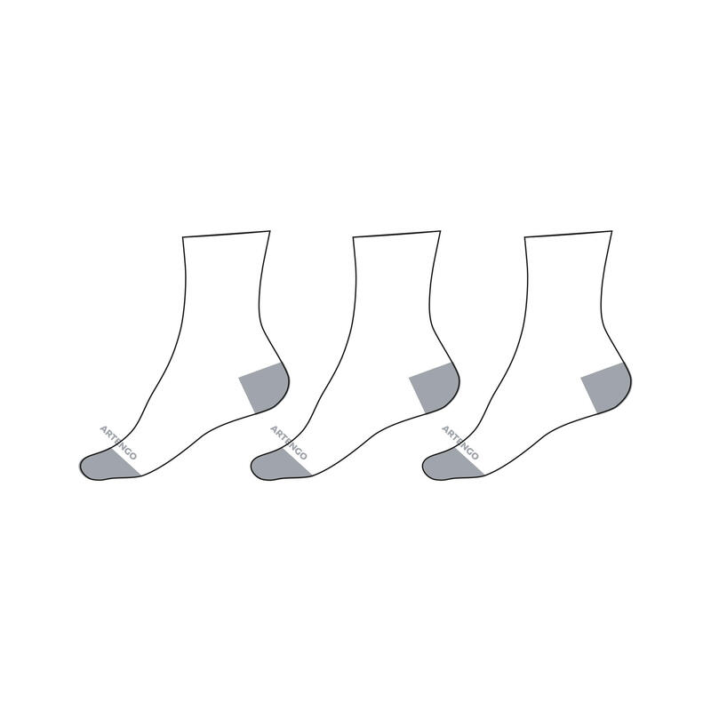 Tennissocken RS 160 High Kinder 3er-Pack weiss