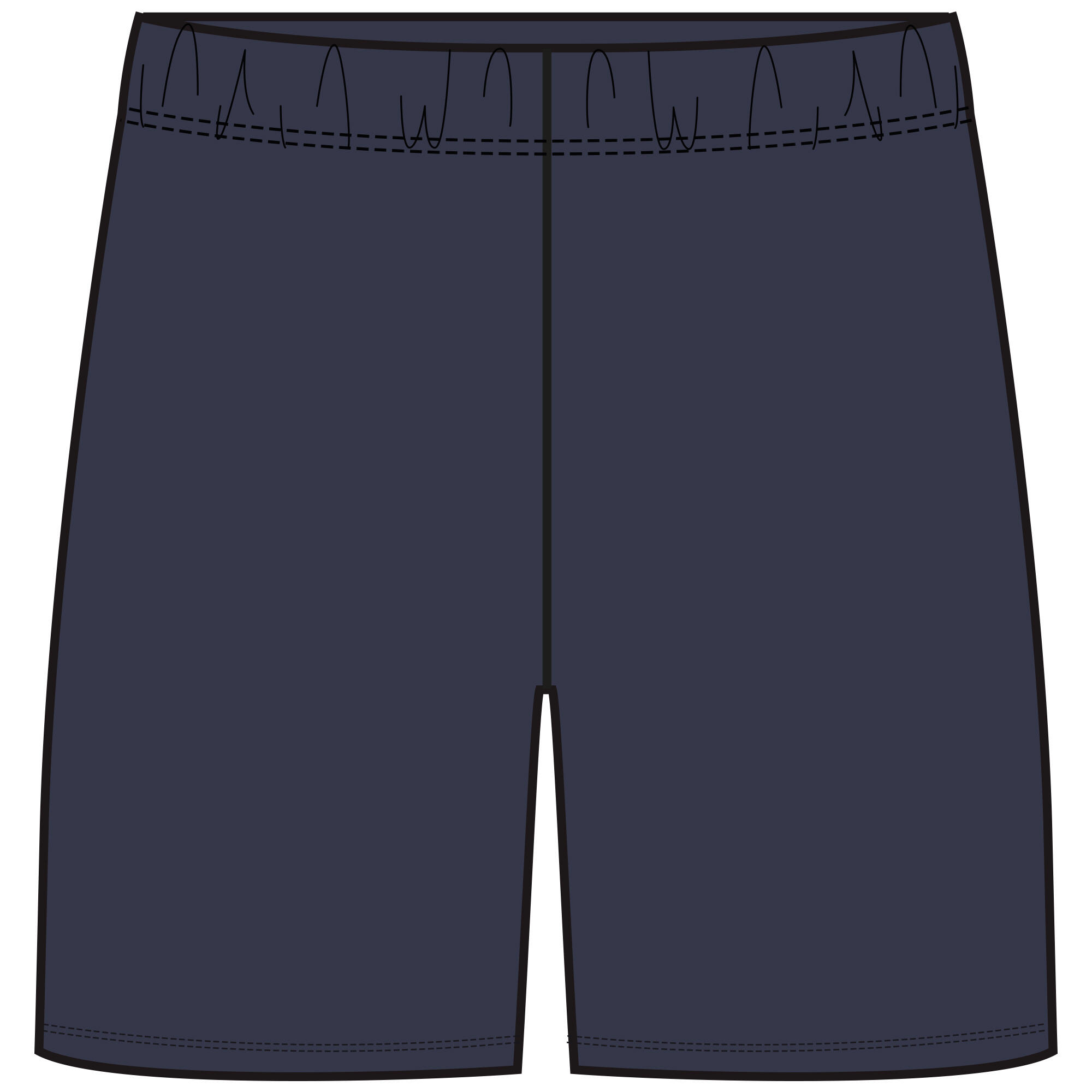 Short basique en coton enfants – 100 bleu marine - DOMYOS