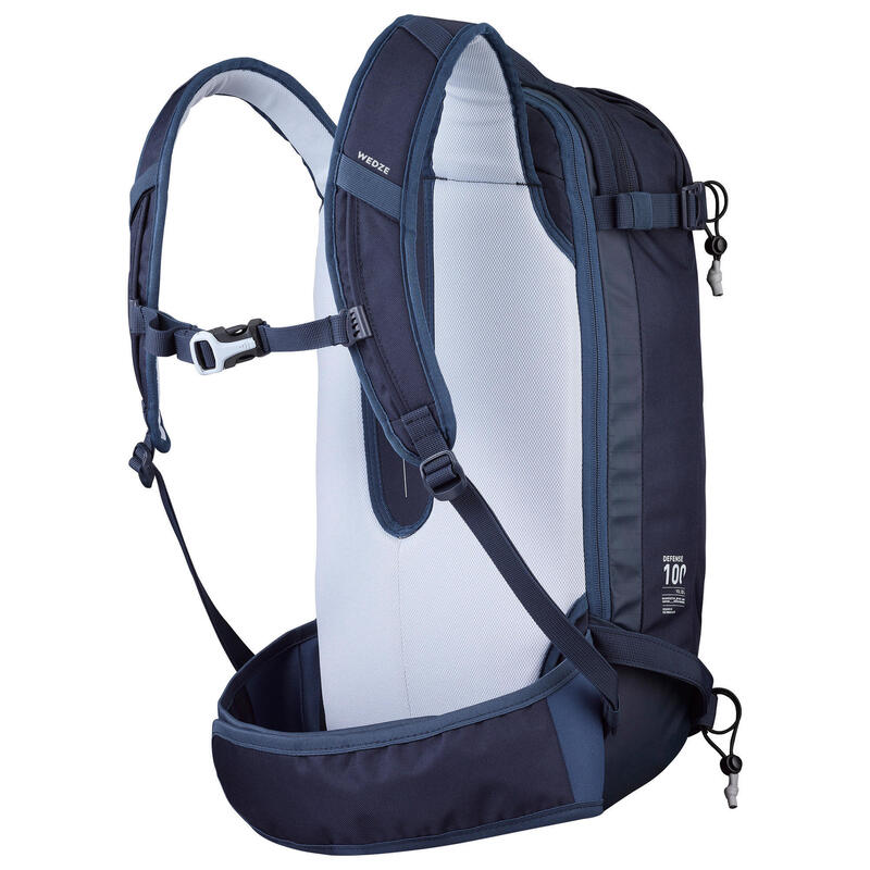 Sac à dos ski snowboard freeride - FR 100 DEFENSE - Bleu marine