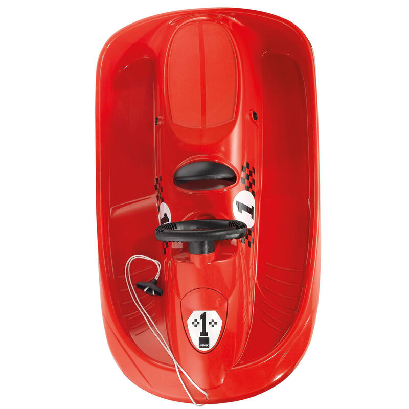 Luge Snow formel rouge enfant avec frein et volant