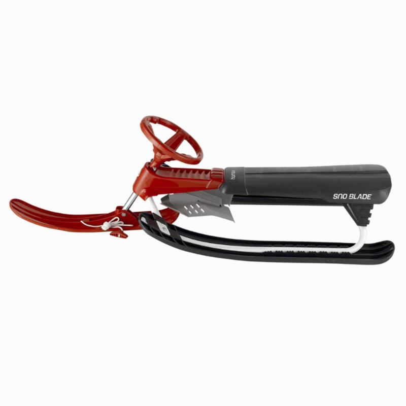 Trenó de Ski Snowblade 2 lugares com travão criança preto / vermelho 