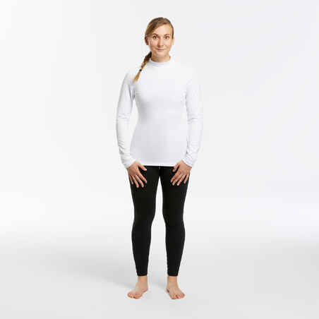 Women's Ski Base Layer Top - 500 - White