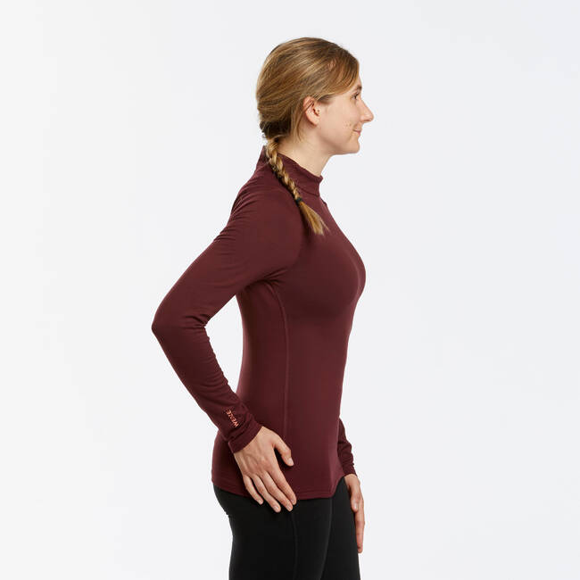 Women's Ski Base Layer Top 500 - maroon