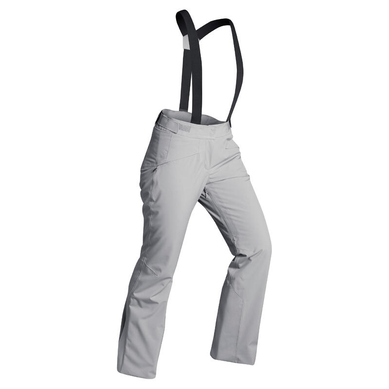 PANTALON DE SKI DE PISTE FEMME 580 GRIS