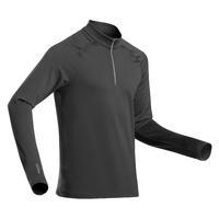 Camiseta térmica esquí hombre - BL 500 1/2 cremallera - gris oscuro