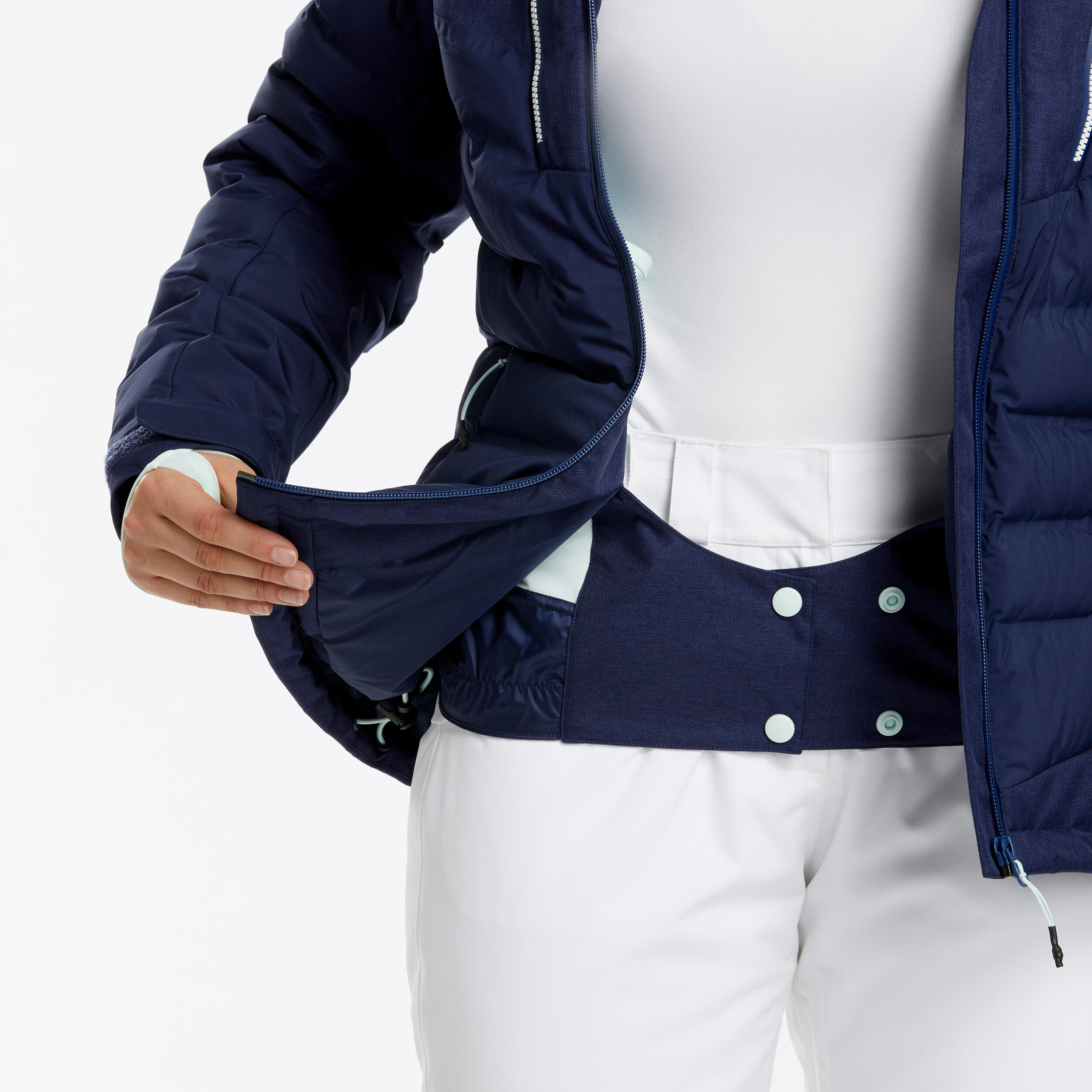 Gebraucht - Skijacke Daunenjacke Damen warm - 900 marineblau  9/13