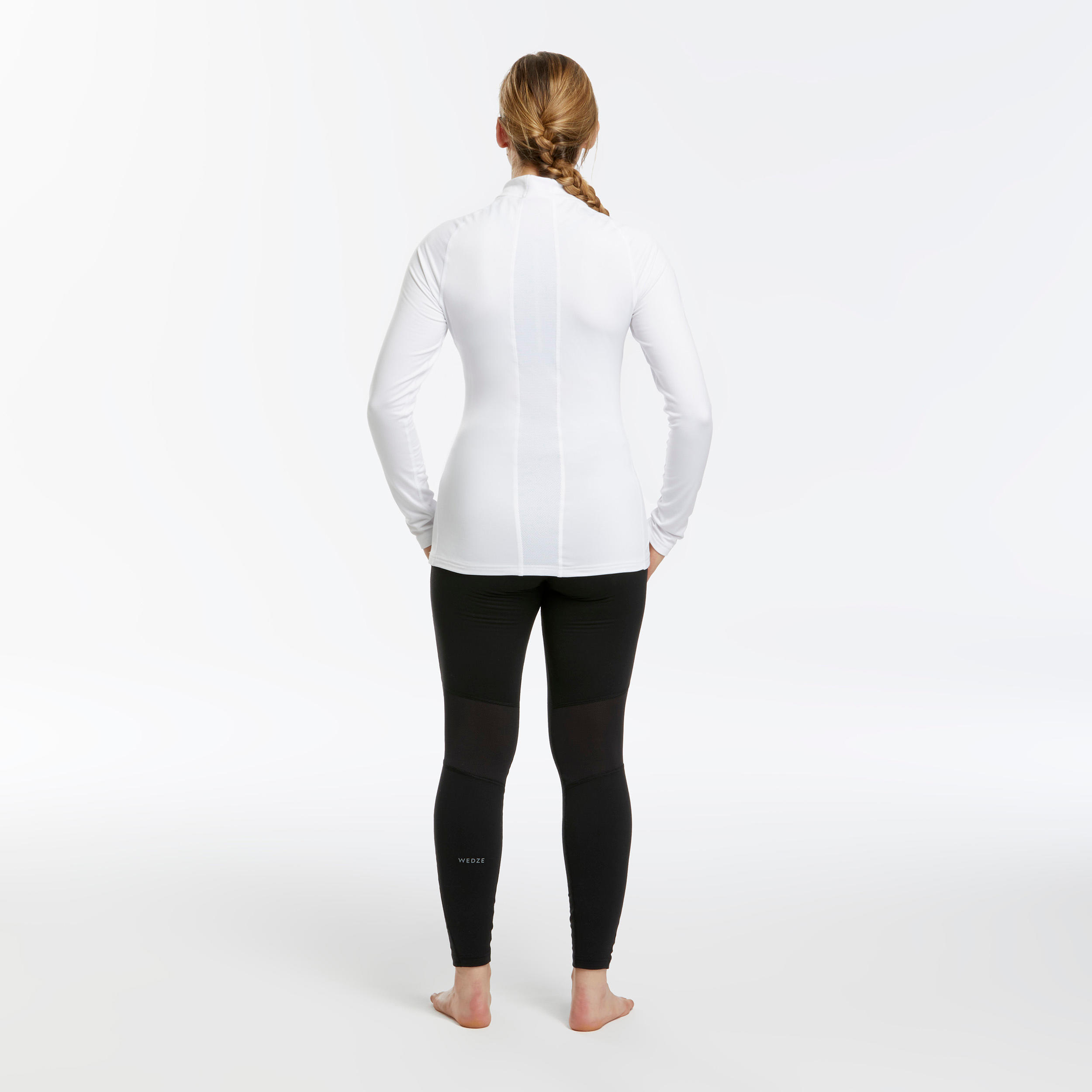 Women's Ski Base Layer Top - 500 - White 4/7