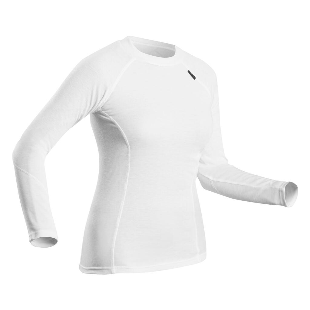 Women's ski base layer top 100 - white