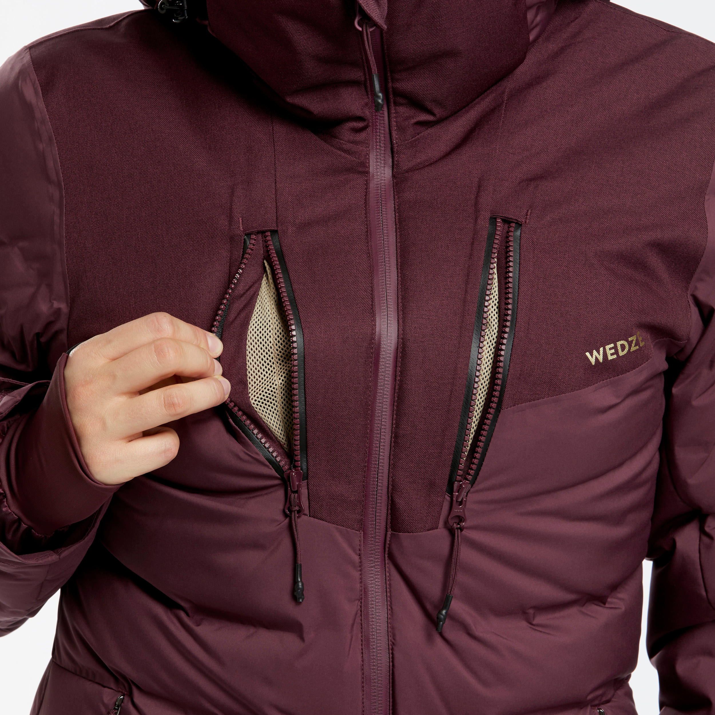 Chaqueta de Nieve Ski y Snowboard Mujer - Wedze 900 Impermeable Burdeo 9/17