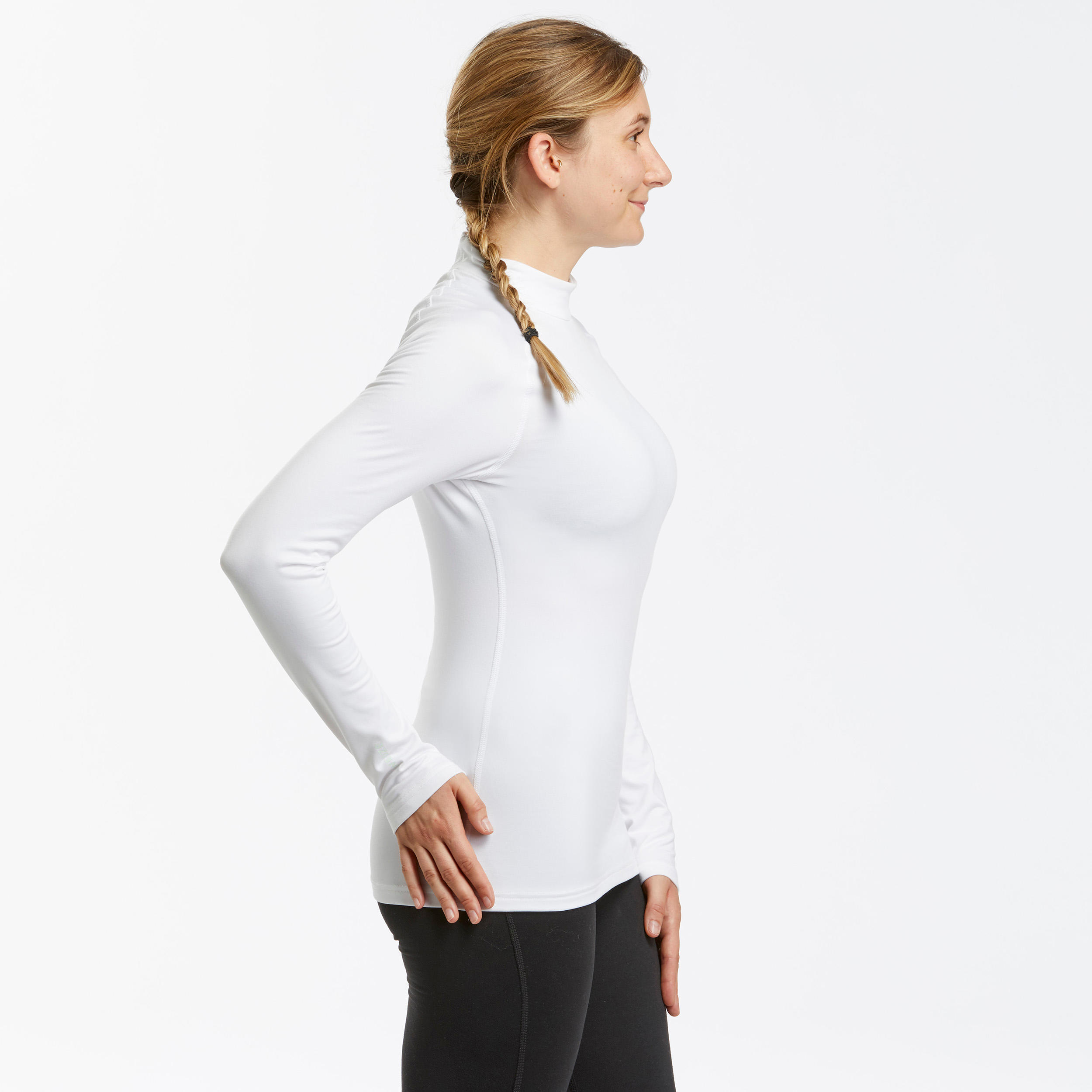 Women's Ski Base Layer Top - 500 - White 5/7