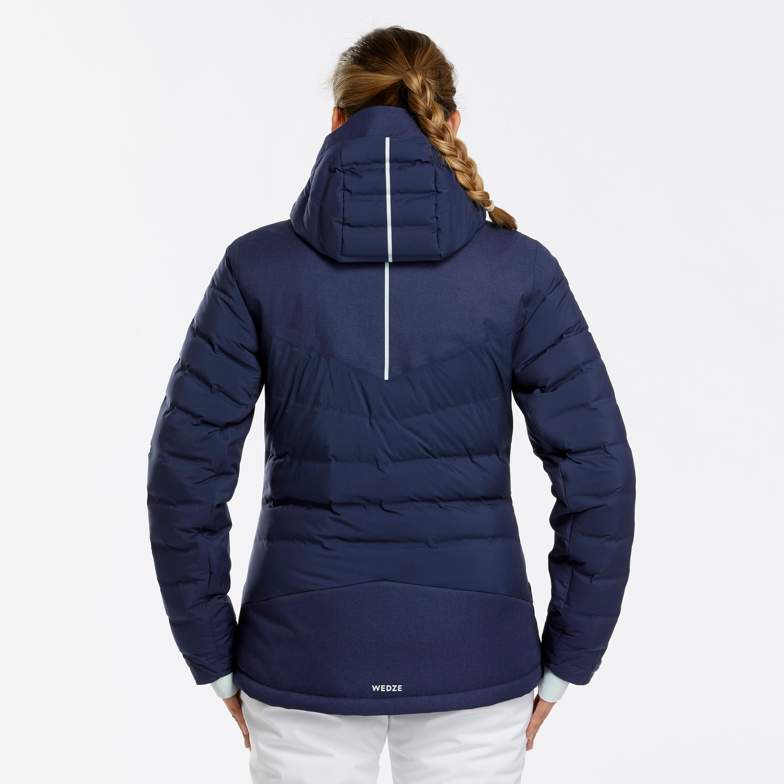 Gebraucht - Skijacke Daunenjacke Damen warm - 900 marineblau  5/13