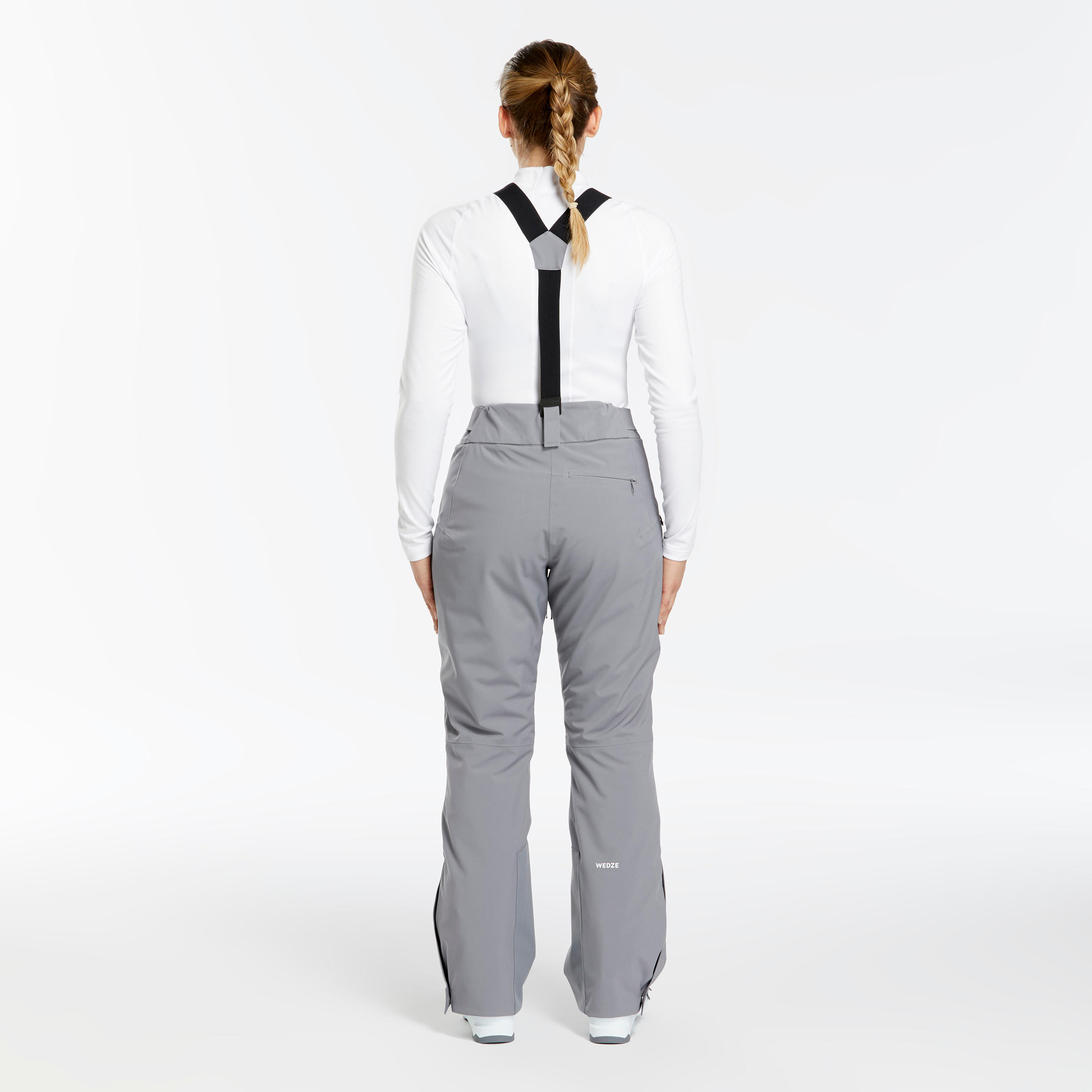 Women's Downhill Ski Pants - 580 Grey - WEDZE