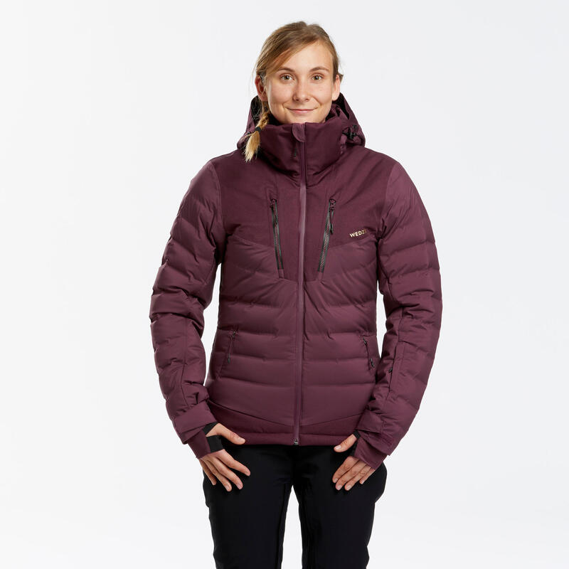 Giacca sci donna 900 WARM bordeaux