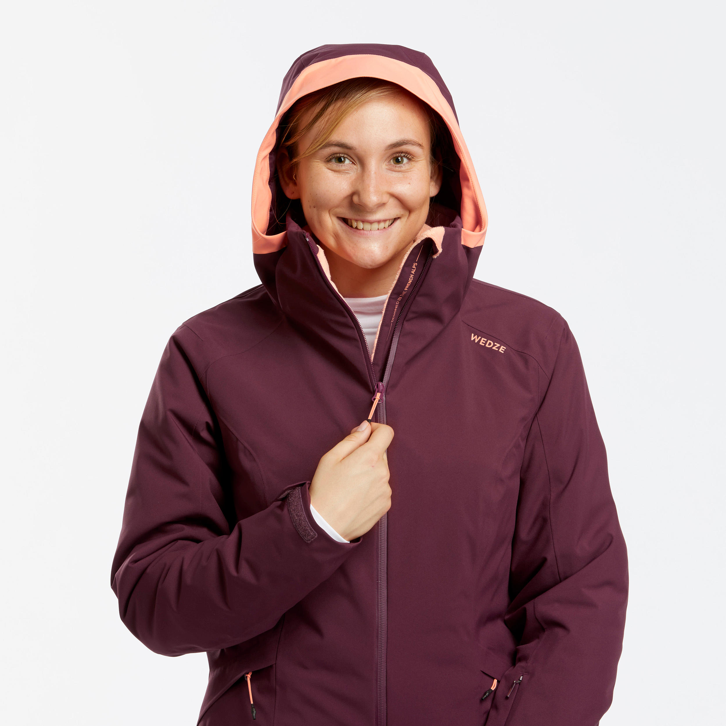 maroon ski jacket womens