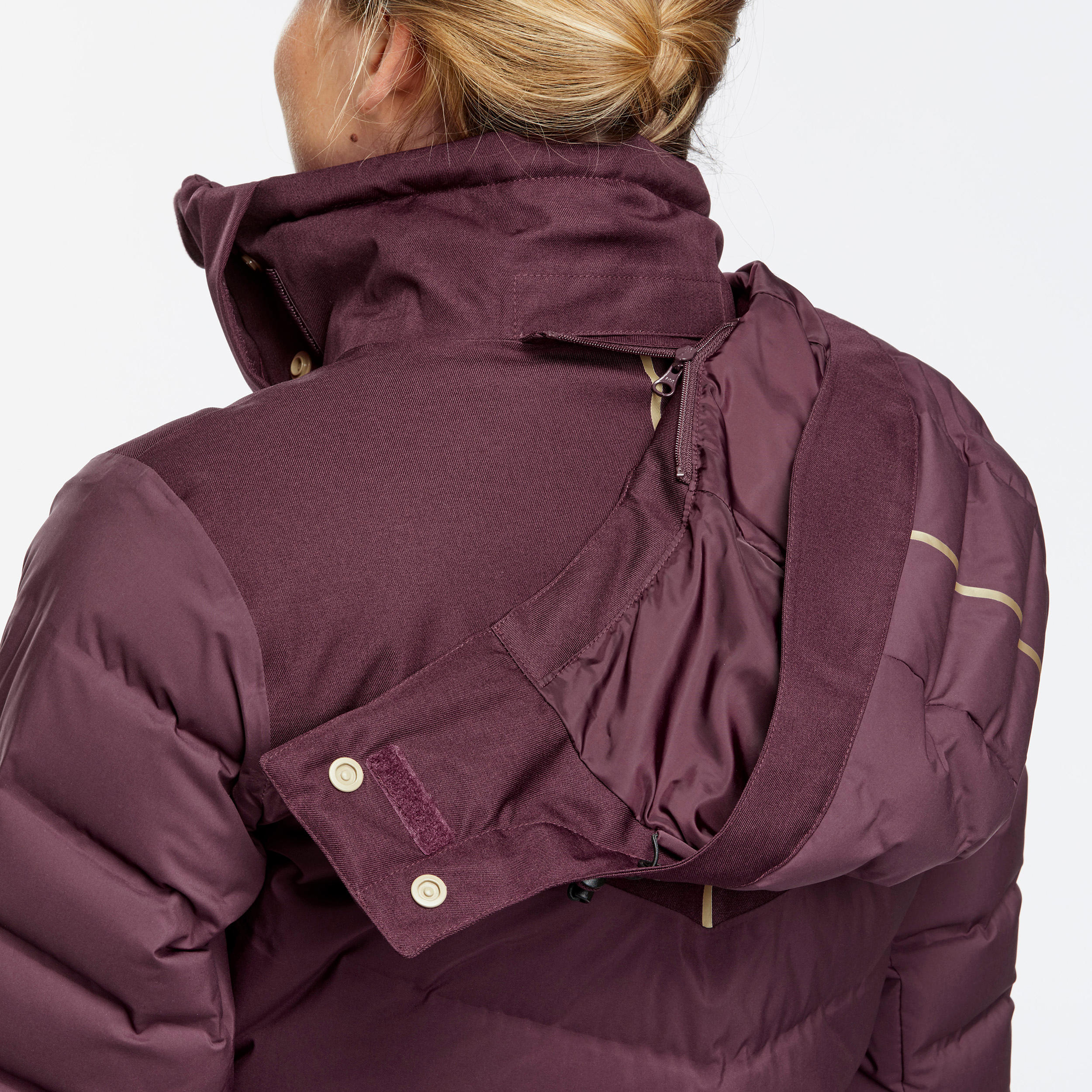 Chaqueta de Nieve Ski y Snowboard Mujer - Wedze 900 Impermeable Burdeo 6/17