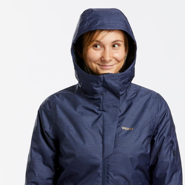 WOMEN'S SKI JACKET 180 NAVY BLUE