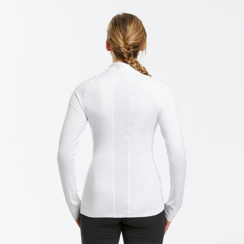 Maglia termica sci donna 500 bianca