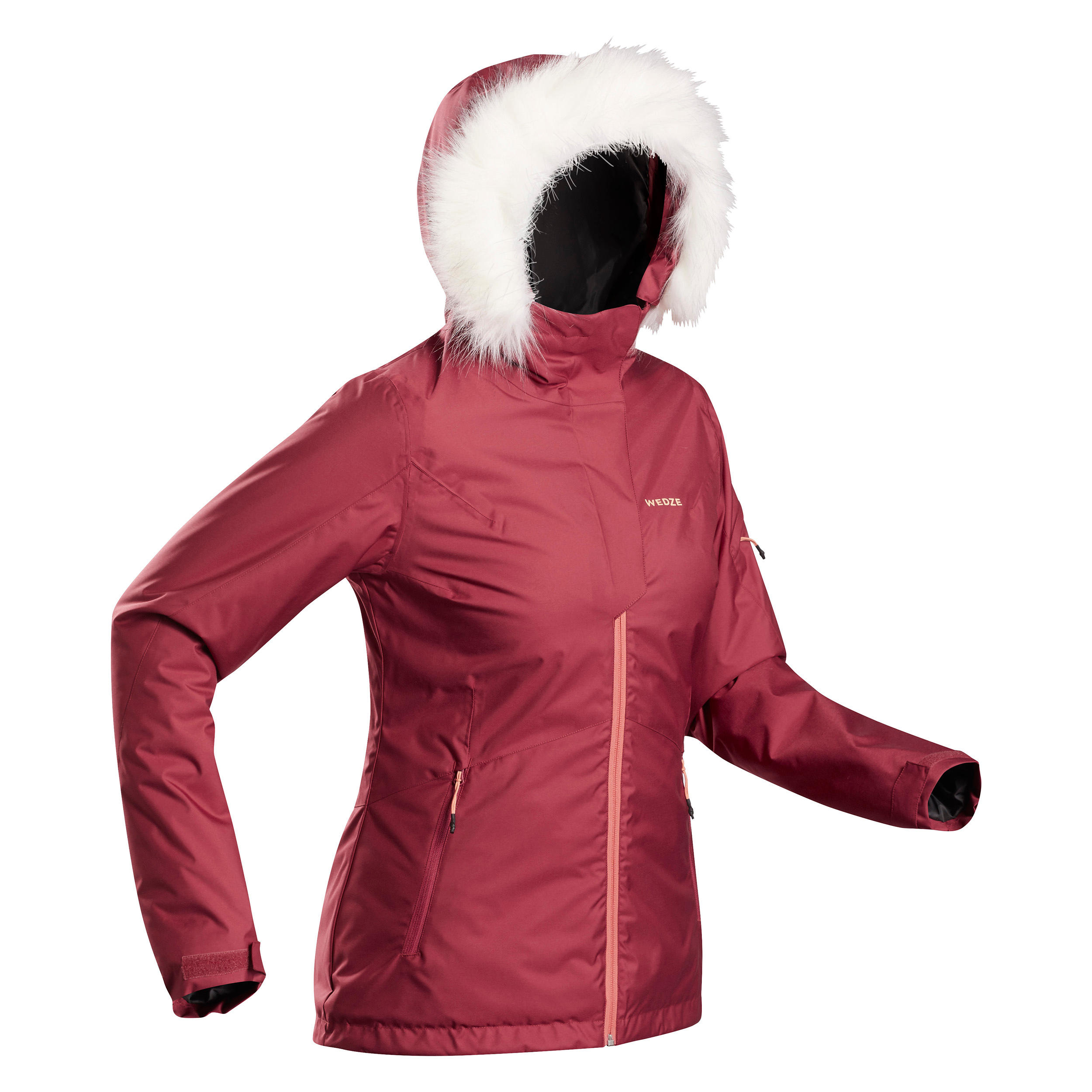 Women's ski jacket 180 - red - Decathlon
