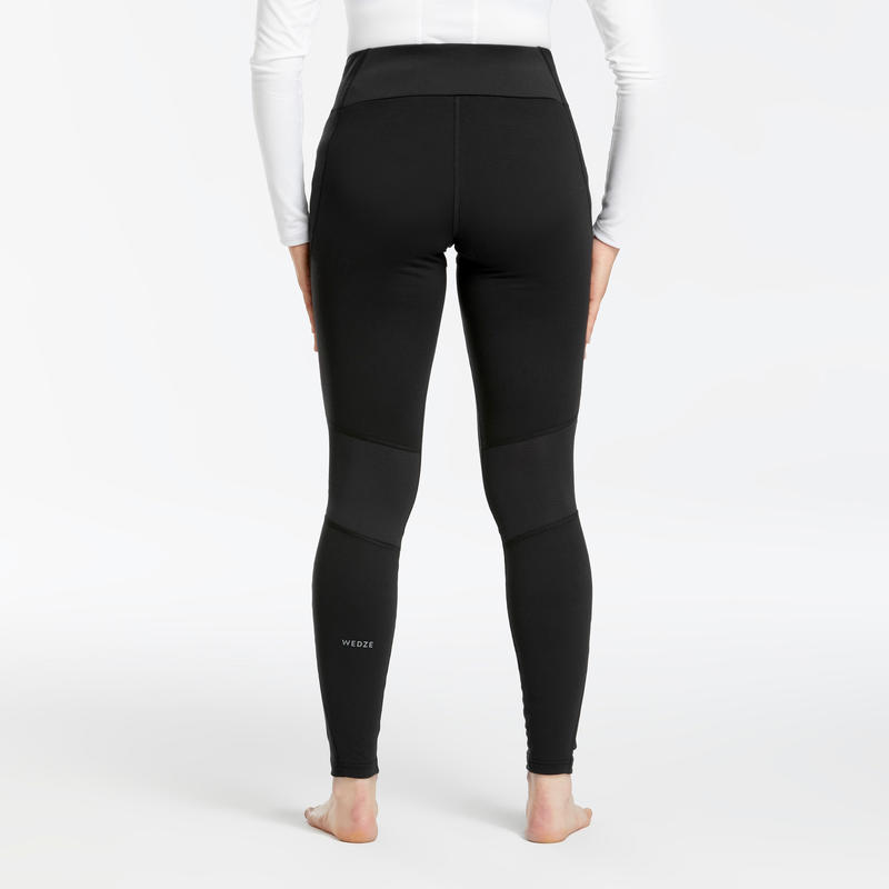กางเกงตัวในผู้หญิงเพื่อการเล่นสกีรุ่น 500 (สีดำ)