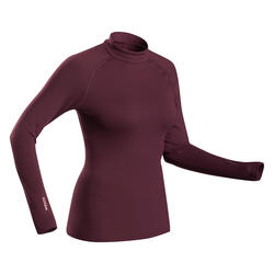 Women's Ski Base Layer Top - Bordeaux