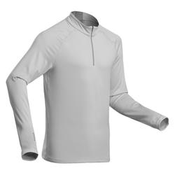 Maglia termica sci uomo 500 1/2 ZIP grigio chiaro