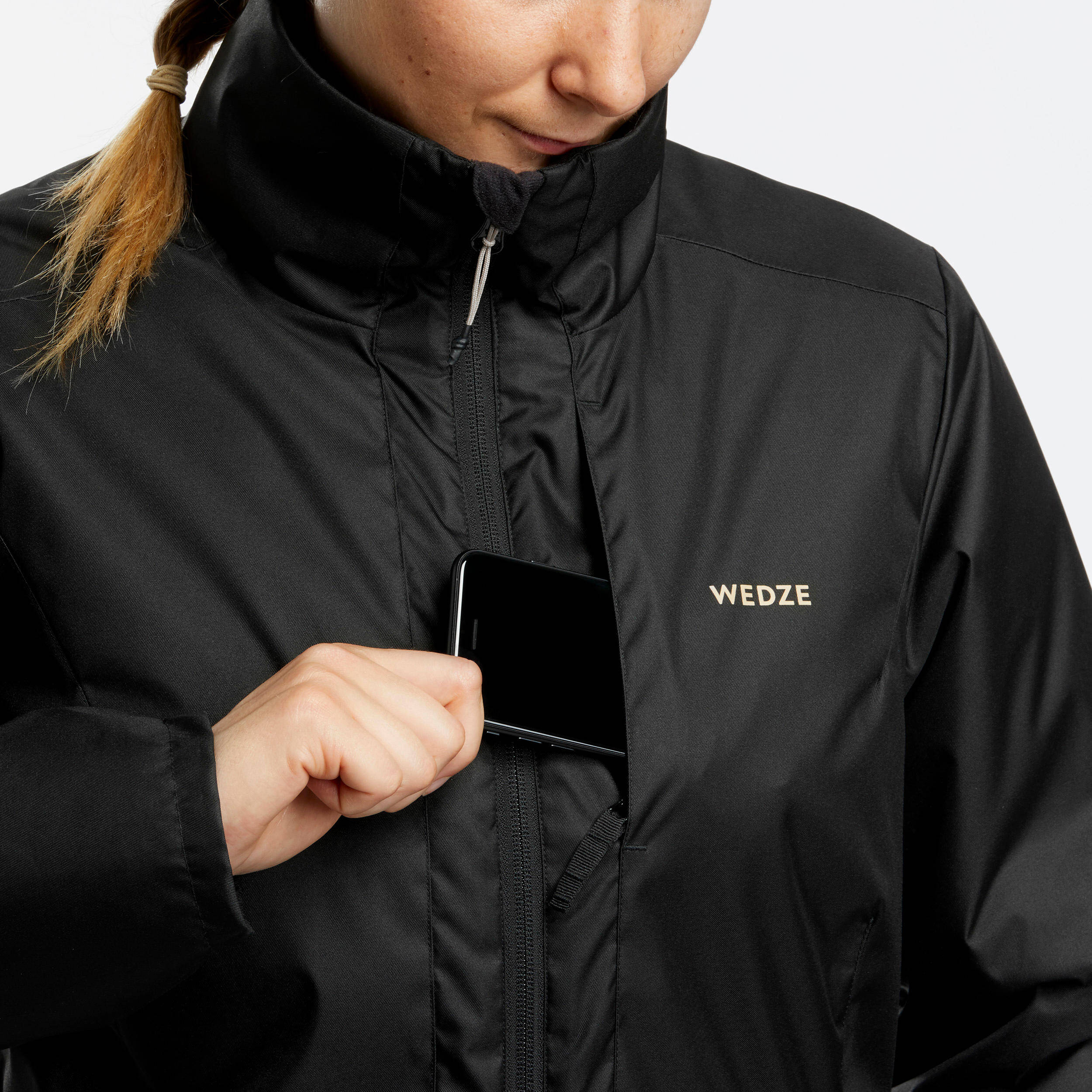 Women Winter Jacket for Skiing - Black 0°C -  3