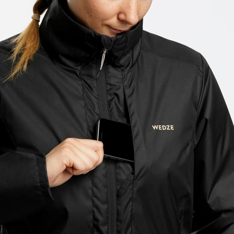 VESTE DE SKI FEMME 100 NOIRE