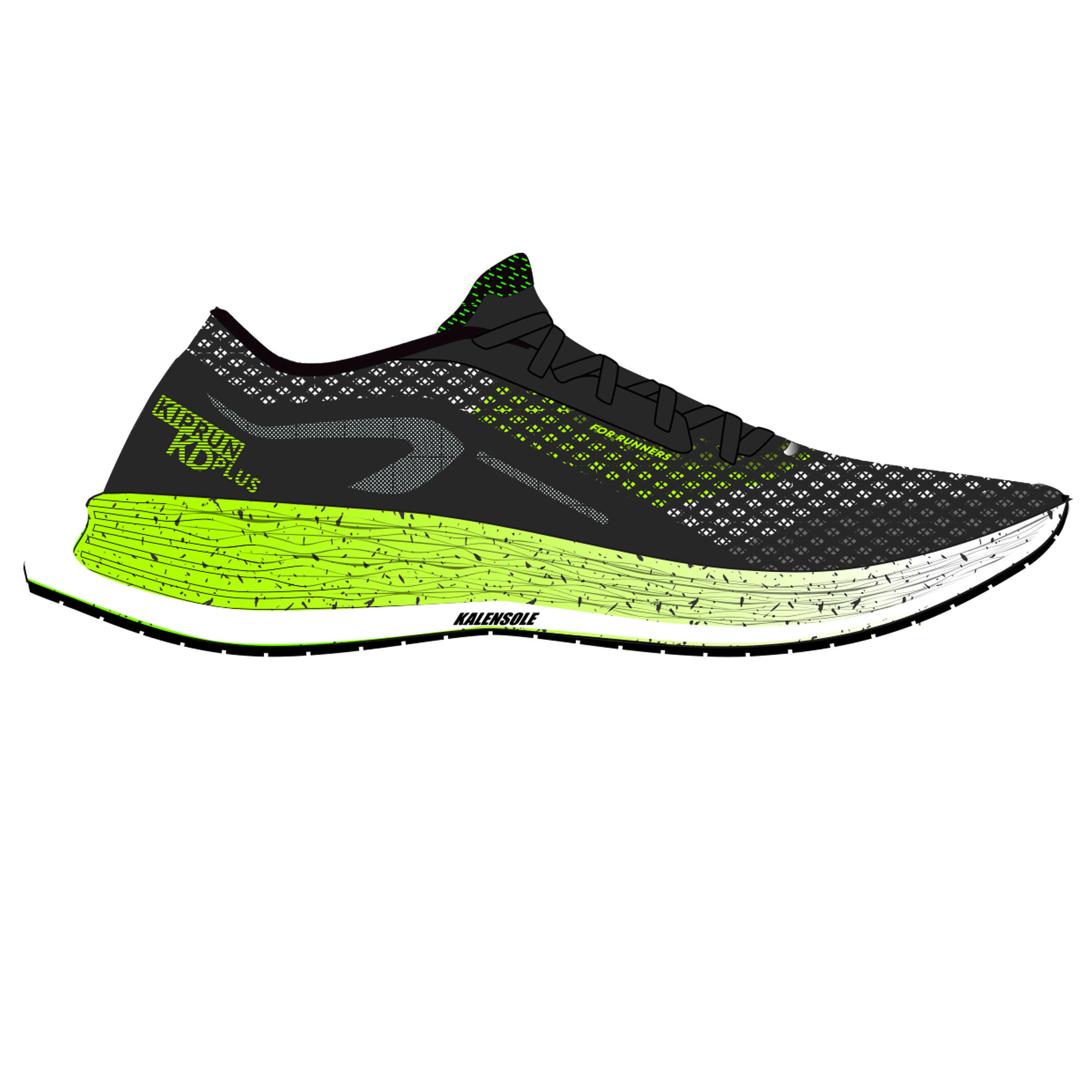 KIPRUN Sabatilles running home Kiprun KD500 negre verd