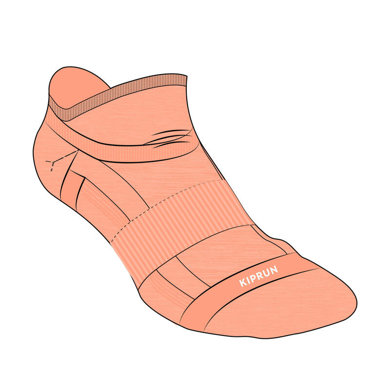 跑步隱形襪RUN500 - 橘色