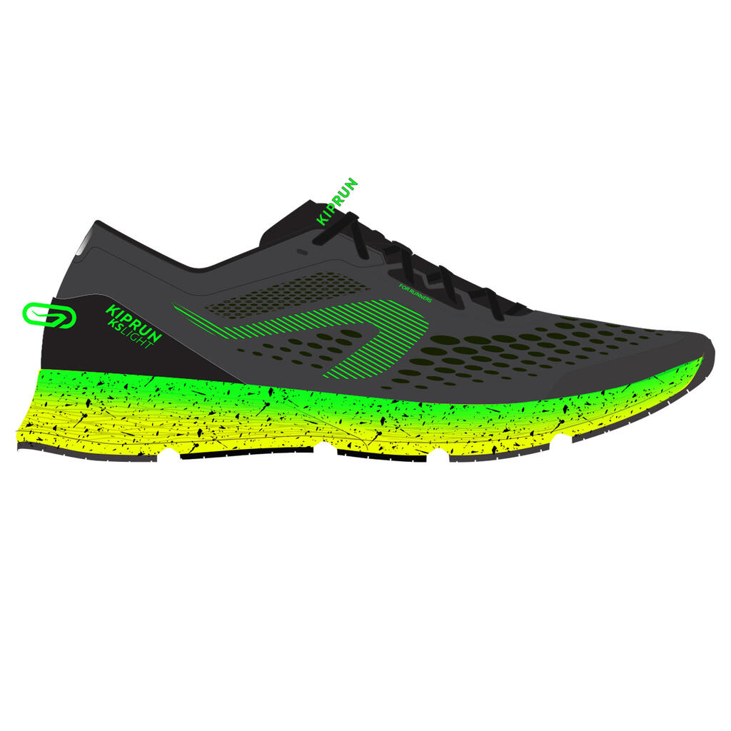 Kiprun KSLight Men's Running Shoes - Black/Green Limited Edition