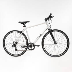 Triban RC100 Flat Bar Road Bike 7 Speed - Silver