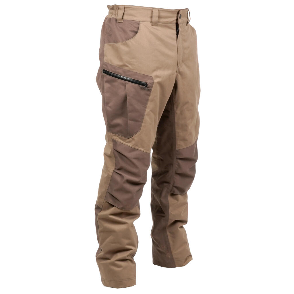 Jagd-Regenhose 520 warm geräuscharm braun 