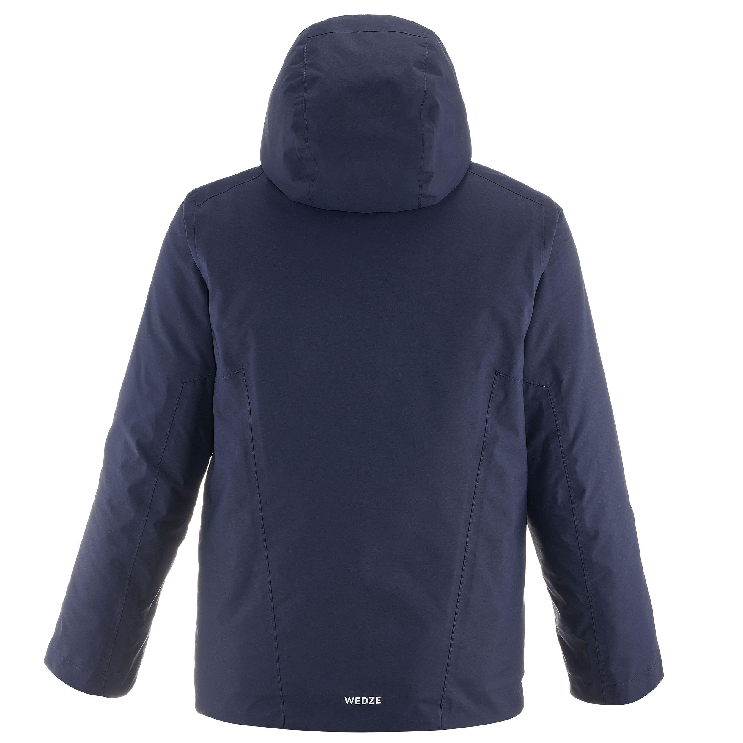 KIDS’ WARM AND WATERPROOF SKI JACKET 500 NAVY BLUE 3/8