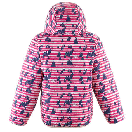 Children's Ski Jacket Warm Reverse - Blue and Pink