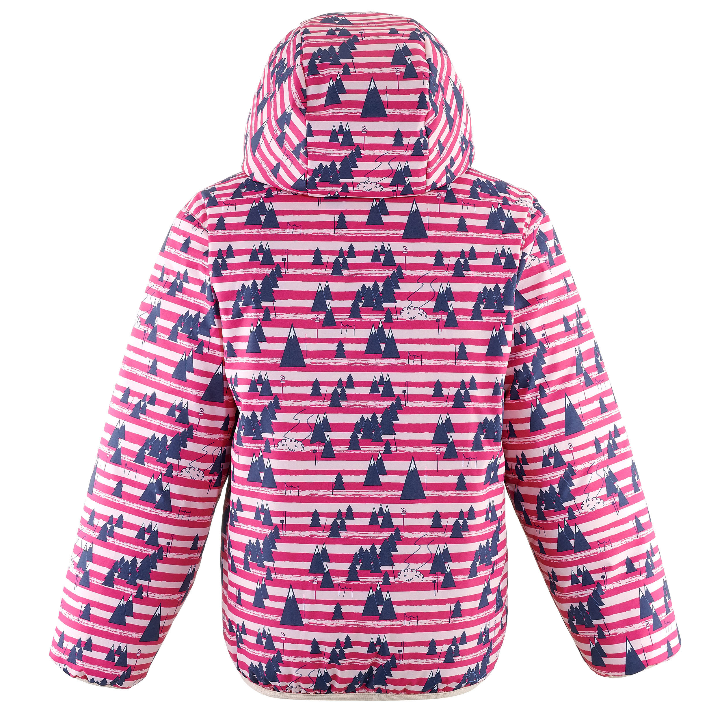 JAQUETA D'ESQUÍ NENS CÀLIDA I IMPERMEABLE WARM REVERSE 100 BLAU I ROSA 6/9