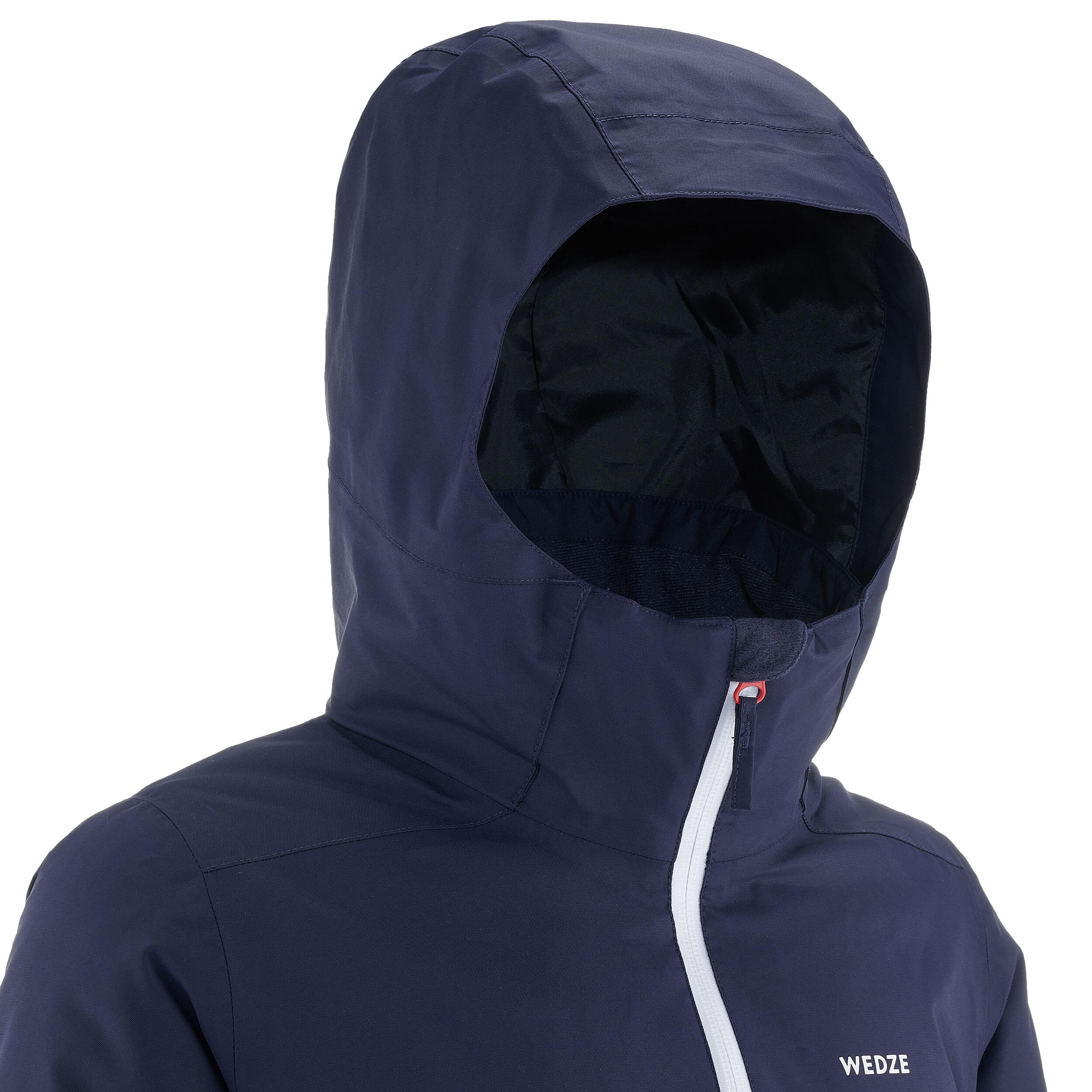 KIDS’ WARM AND WATERPROOF SKI JACKET 500 NAVY BLUE 5/8