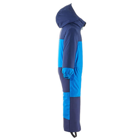 Plavo dečje toplo i vodootporno odelo za skijanje 100