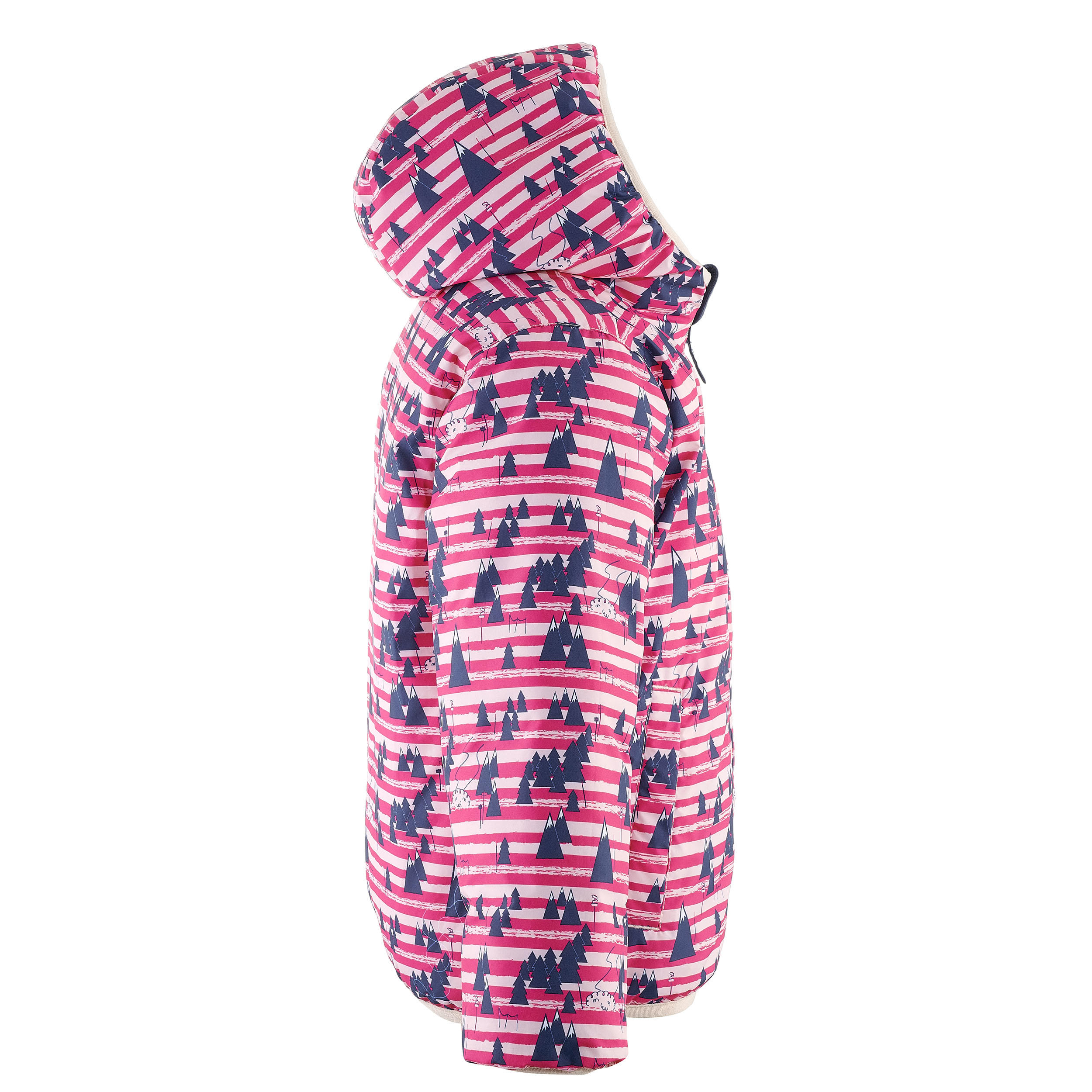 JAQUETA D'ESQUÍ NENS CÀLIDA I IMPERMEABLE WARM REVERSE 100 BLAU I ROSA 5/9