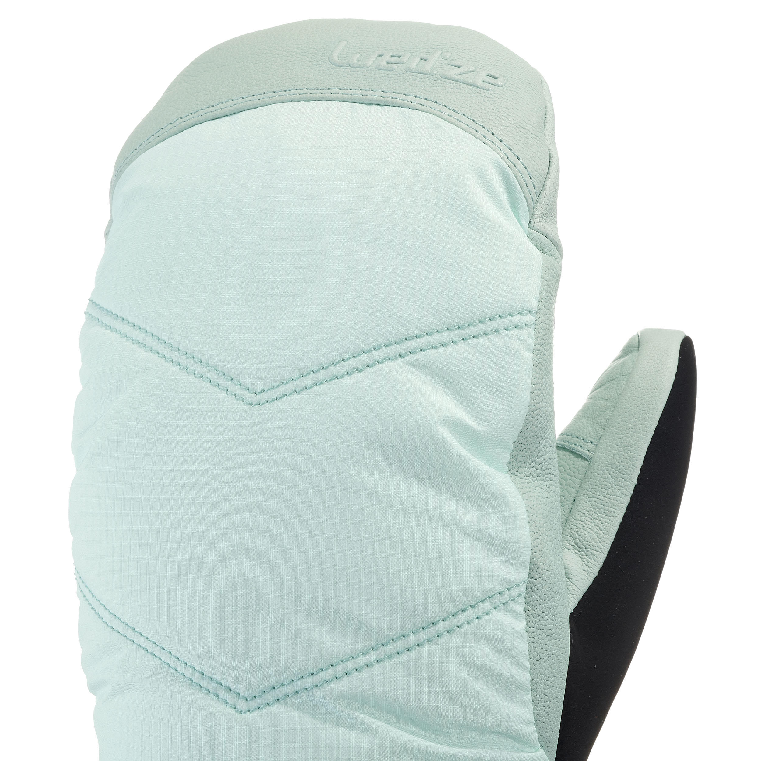 ADULT SKI MITTENS 500 - SEA GREEN 3/4