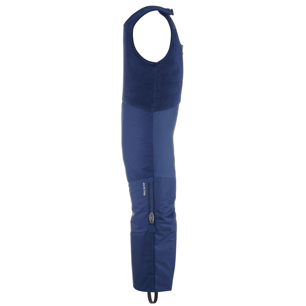 Skihose Latzhose 500 warm wasserdicht Kinder marineblau 