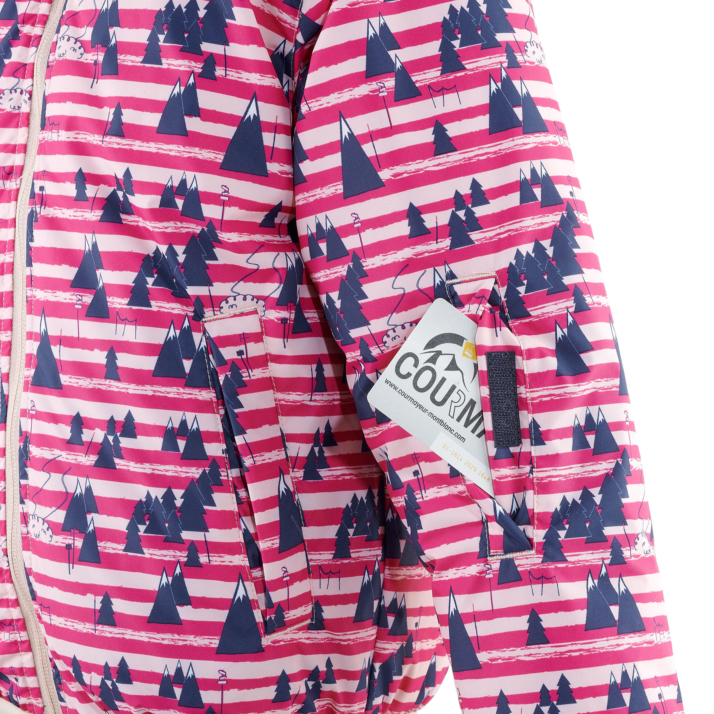 JAQUETA D'ESQUÍ NENS CÀLIDA I IMPERMEABLE WARM REVERSE 100 BLAU I ROSA 3/9