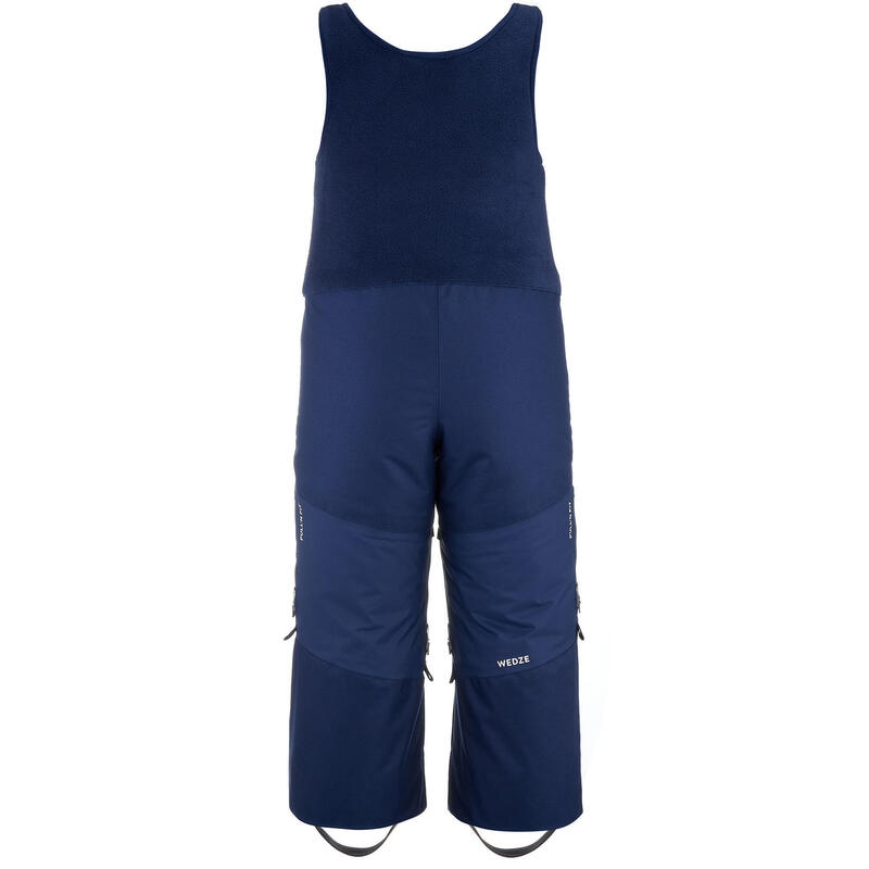 SALOPETTE DE SKI ENFANT CHAUDE ET IMPERMEABLE PNF 500 BLEUE MARINE