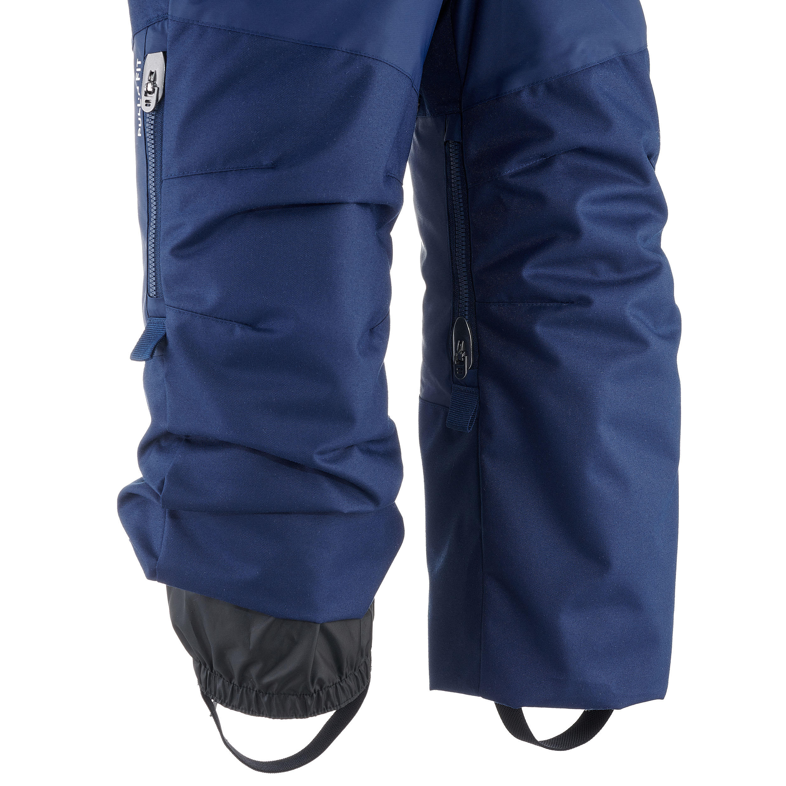 Gebraucht - Skihose Latzhose 500 warm wasserdicht Kinder marineblau  7/19