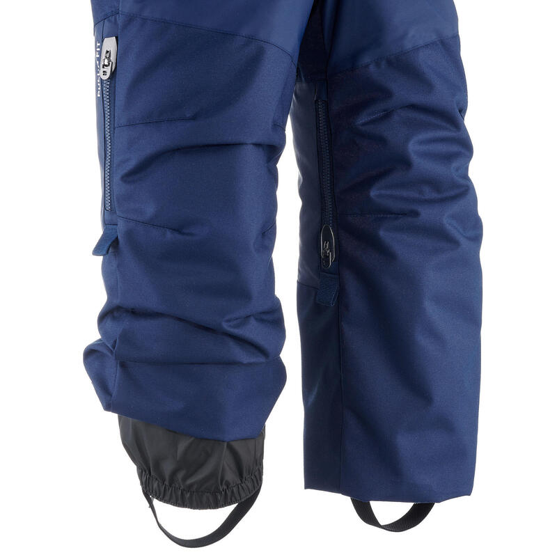 Warme en waterdichte skibroek voor kinderen PNF 500 marineblauw