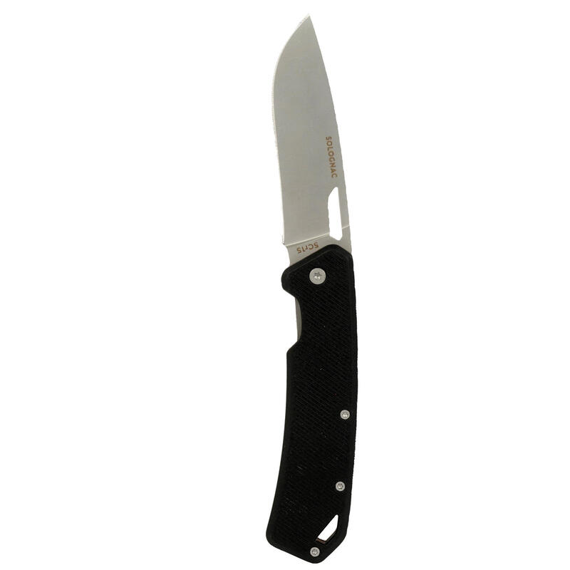 Navaja Caza Solognac Axis 85 Grip V2 Negro Hoja 8,5 cm Plegable