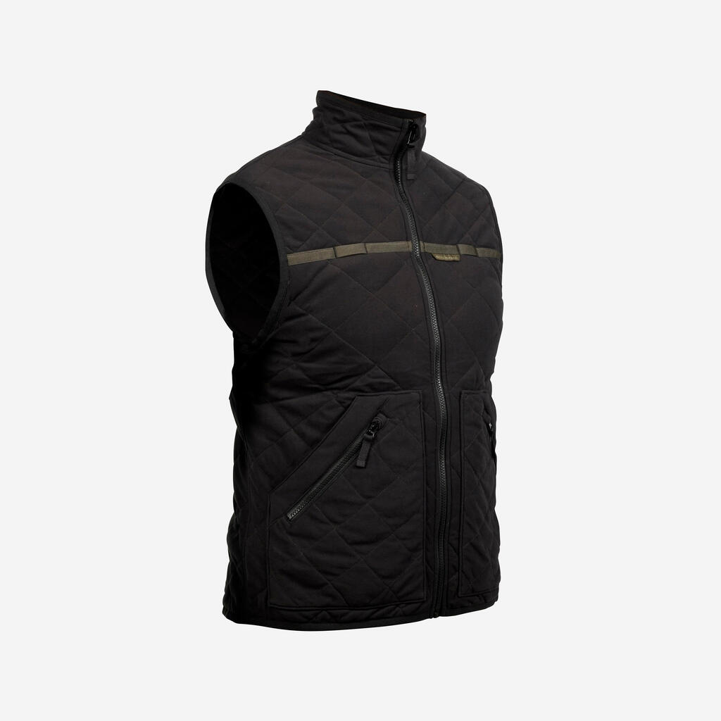 Gilet chasse matelassé silencieux noir 500.