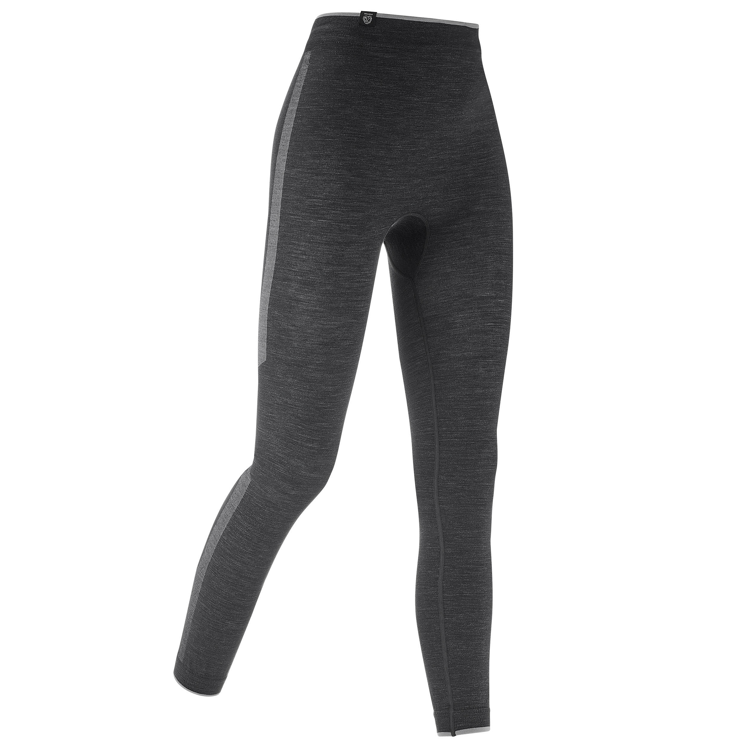 INOVIK Dámske spodné funkčné nohavice z merino vlny XC S 500 sivé 2XS-S