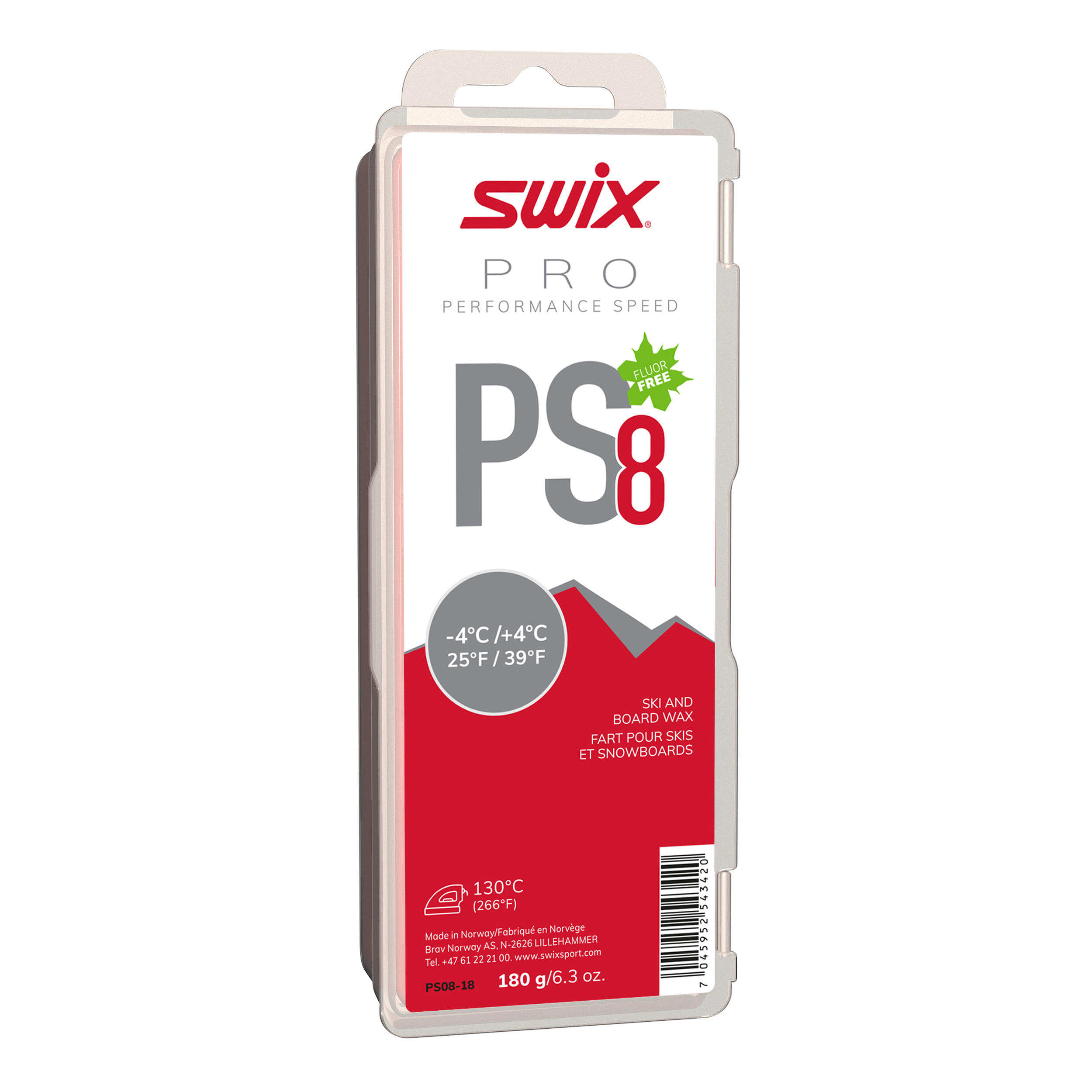 Photos - Other for Winter Sports Swix Warm Wax - Ps8 -4°c/+4°c - 180g - Red 