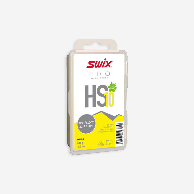 Skiwax HS10 geel 0°C/+10°C 60 g